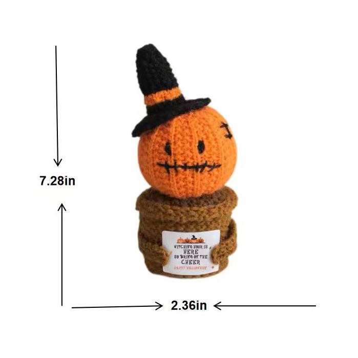 Crochet Halloween Pumpkin Doll Ornament