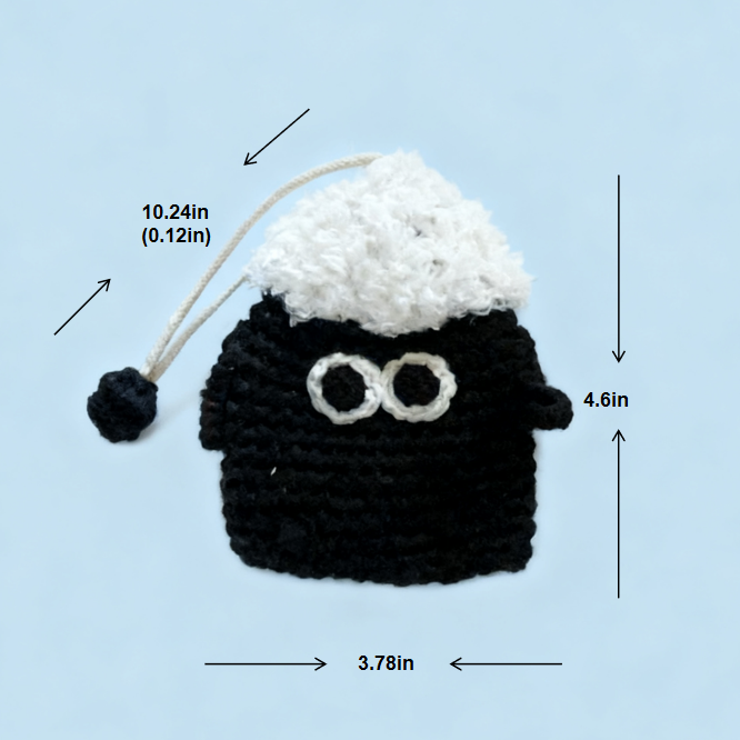 Crochet Lamb Keychain Sheep Charm