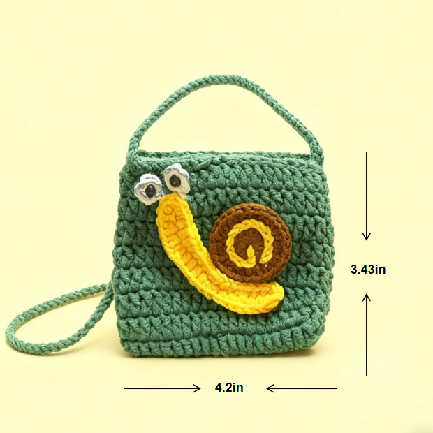 Crochet Snail Mini Crossbody Bag
