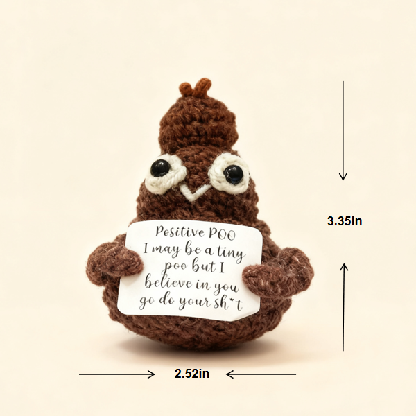 Crochet Positive Poo Plush Toy