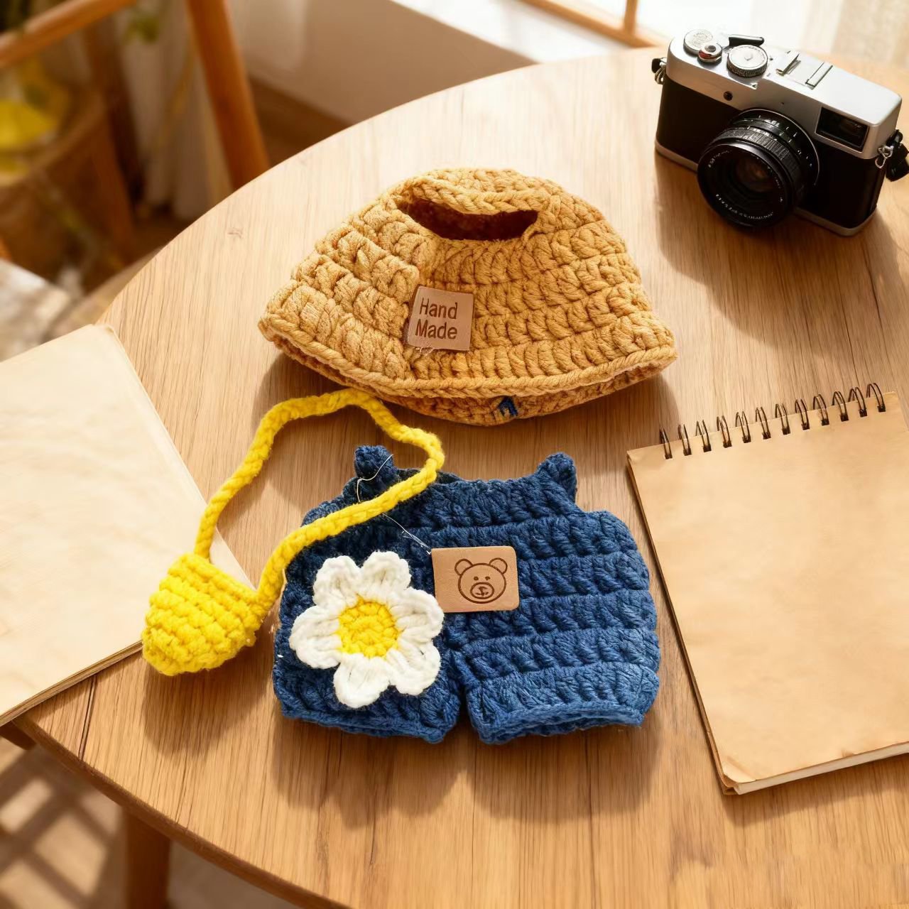 Crochet Doll Clothes Bucket Hat Set