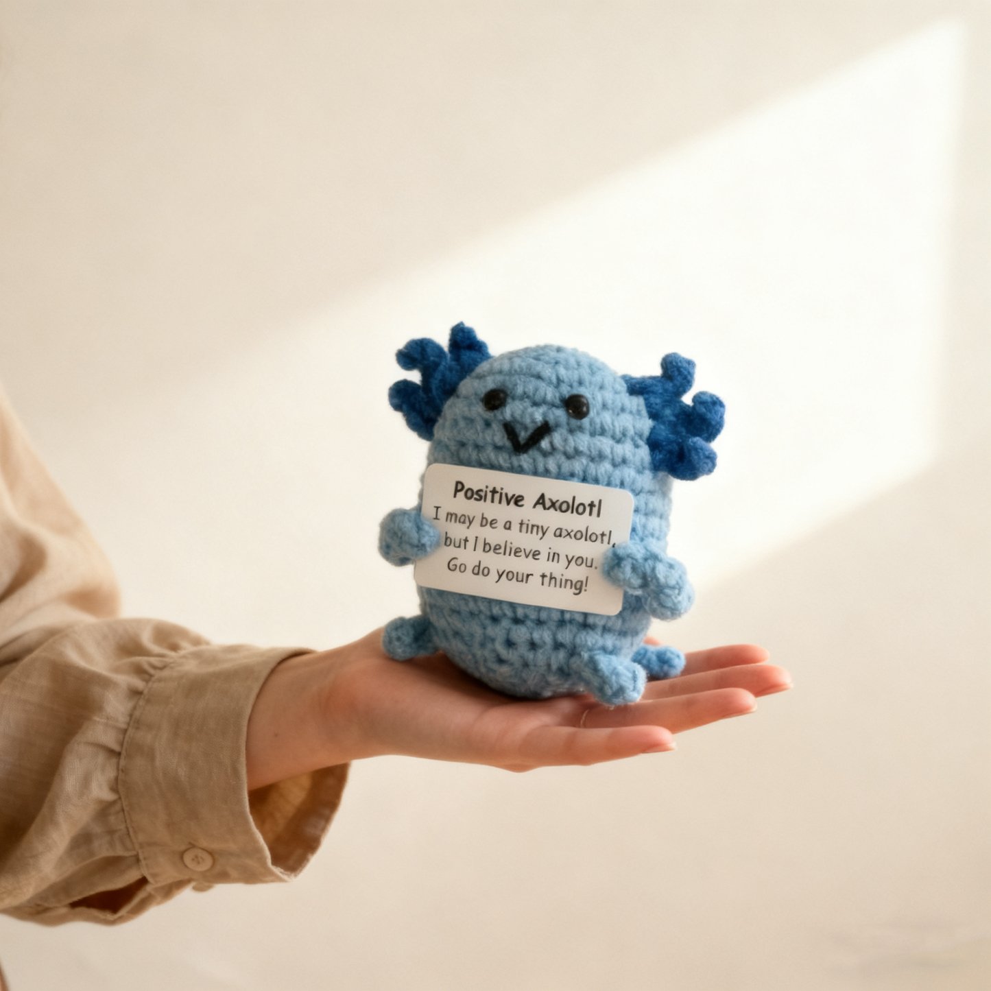 Crochet Positive Axolotl Plush Decor