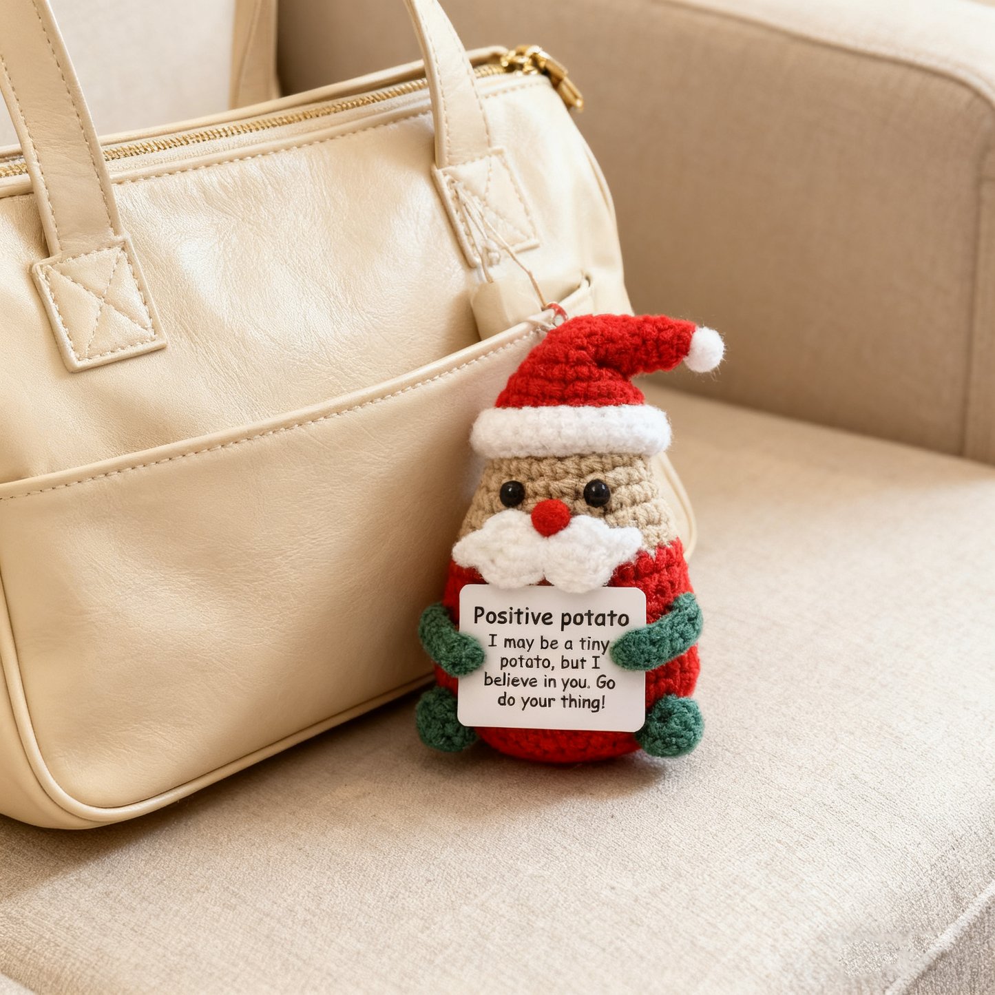 Positive Cat Crochet Plush Decor