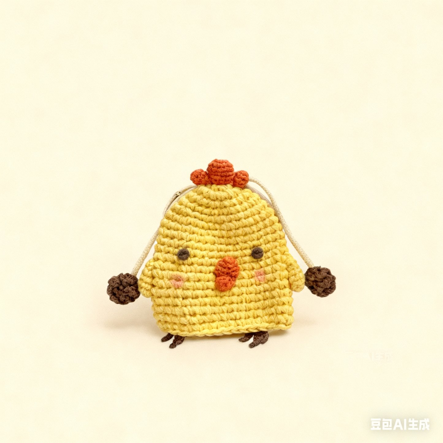 Crochet Chicken Keychain Hen Charm