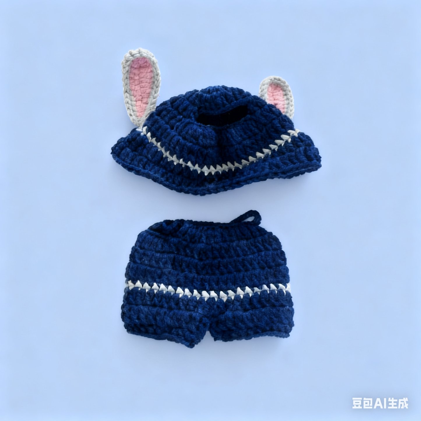Crochet Rabbit Ear Doll Outfit