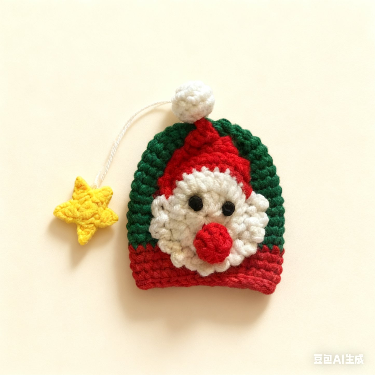 Crochet Santa Keychain Christmas Charm