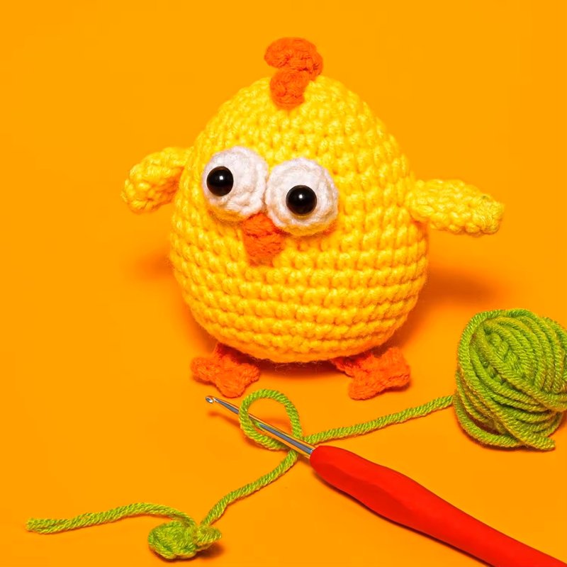 Chick Crochet Doll Kits Beginners Easy Learn DIY Making Knit Pendant Keychain