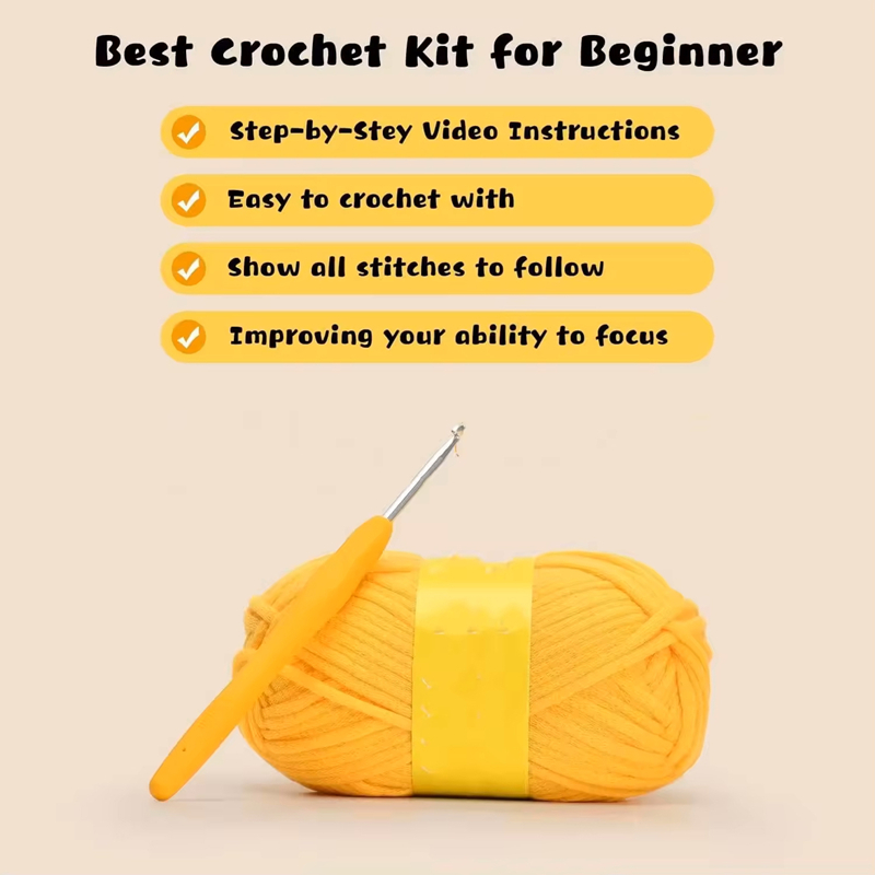 Chick Crochet Doll Kits Beginners Easy Learn DIY Making Knit Pendant Keychain