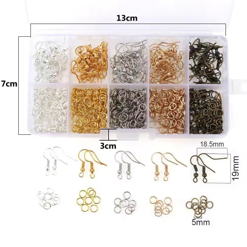 10 Grid Jewelry Findings Making Kits DIY Jewelry Starter Earhook Junp RIng Tools