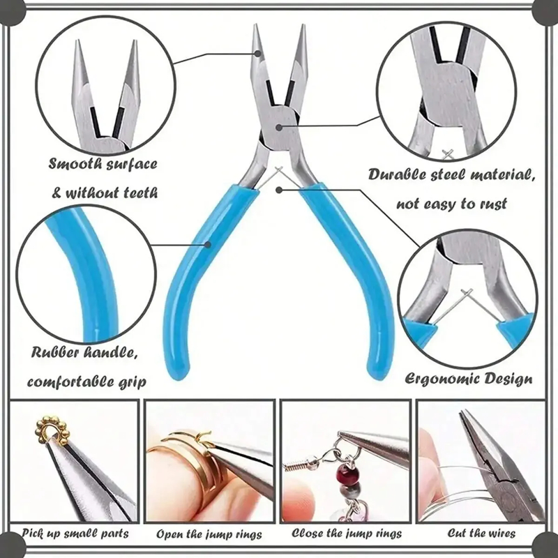 Mini Pliers Handle Anti-slip Splicing Fixing DIY Making and Repair Jewelry Tools