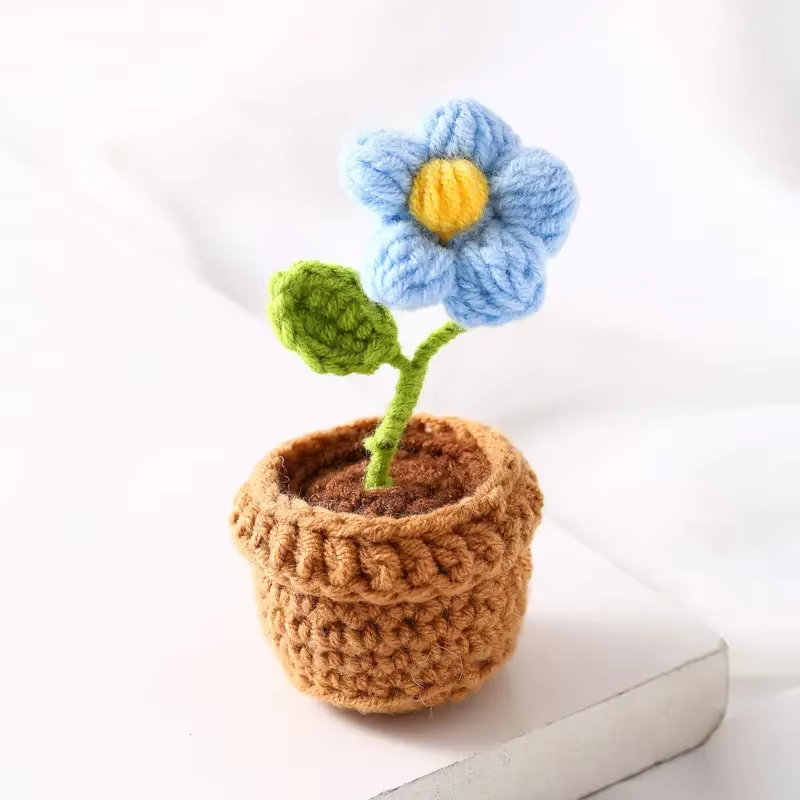 Hot Sale DIY Plant Crochet Flower Hand Knitting Crochet Cotton Doll Handmade Set