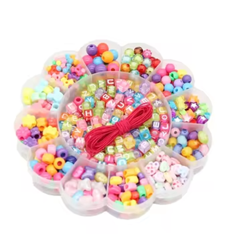 Colorful Kids Beads Toys with Acrylic Letter Beads Kids DIY Jewelry Beading Kits