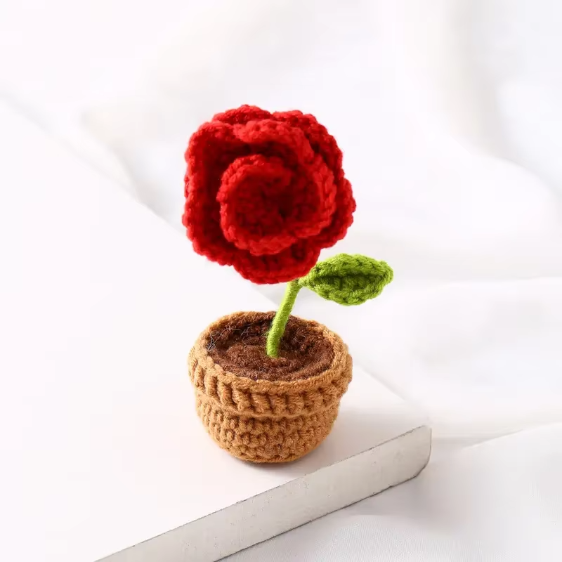 Hot Sale DIY Plant Crochet Flower Hand Knitting Crochet Cotton Doll Handmade Set