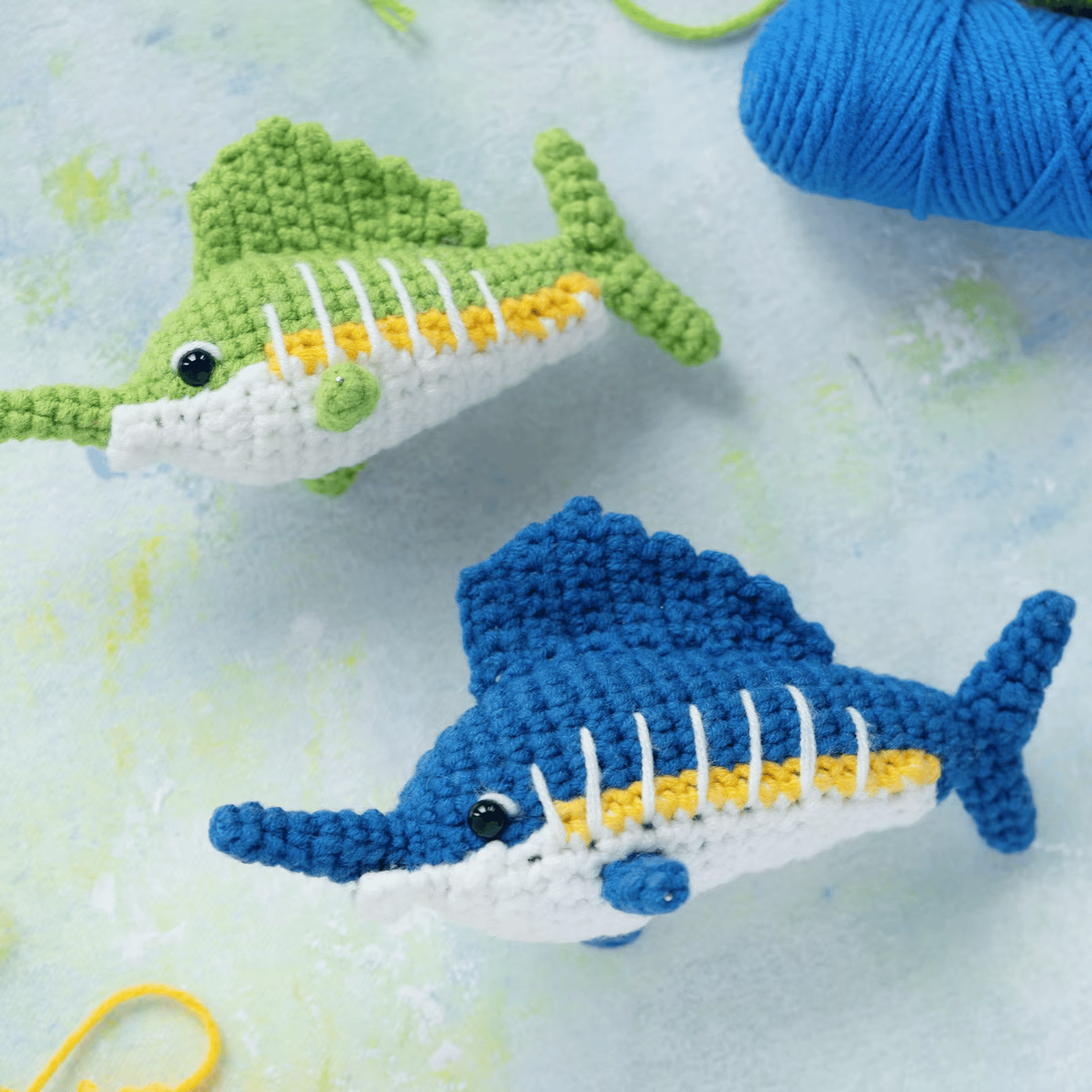 Sea Animals Crochet Set DIY Shark Shaped for Beginners Making Material Knit Kits