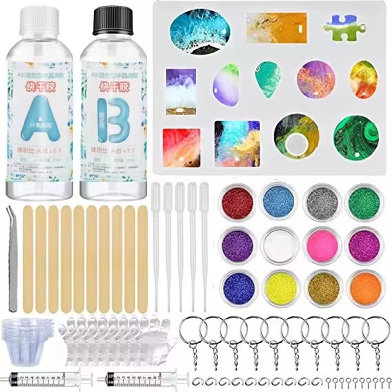 Epoxy Resin Craft Set DIY Letters Jewelry Making Kits for Beginners Resin Molds