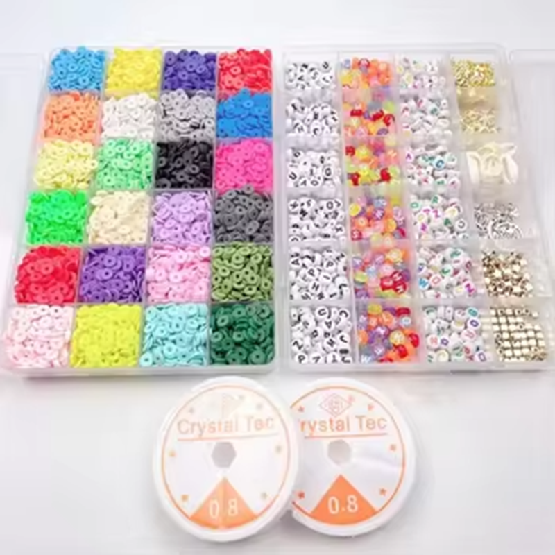 24 Color Soft Ceramics Accessories Set Factory Batch DIY Craft Beads Jewelry Kit