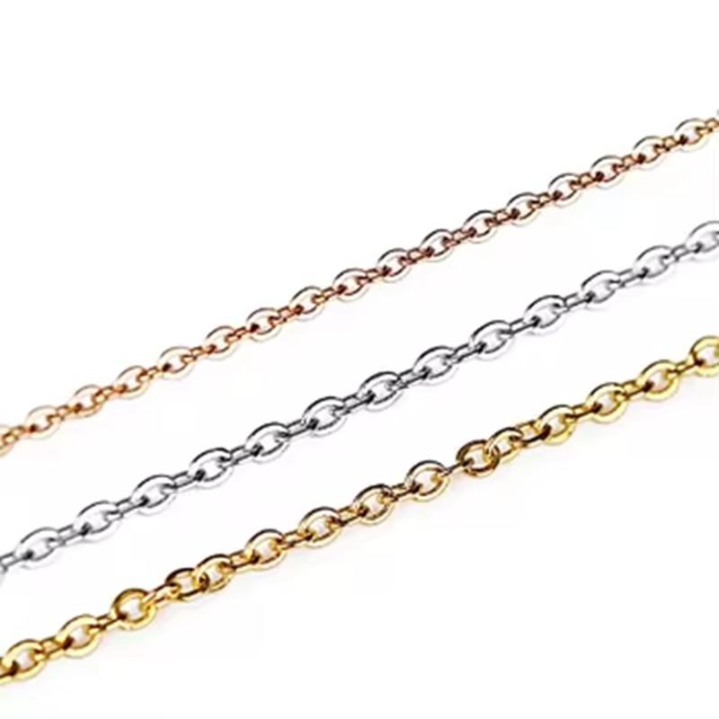 3 m DIY Jewelry Findings Gold Plated Stainless Steel Cable Chain Roll for Jewelry Making