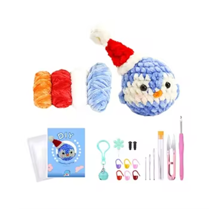 Crochet Animal Kit for Beginners Offer Video Tutorials DIY Knit Crochet Doll Set