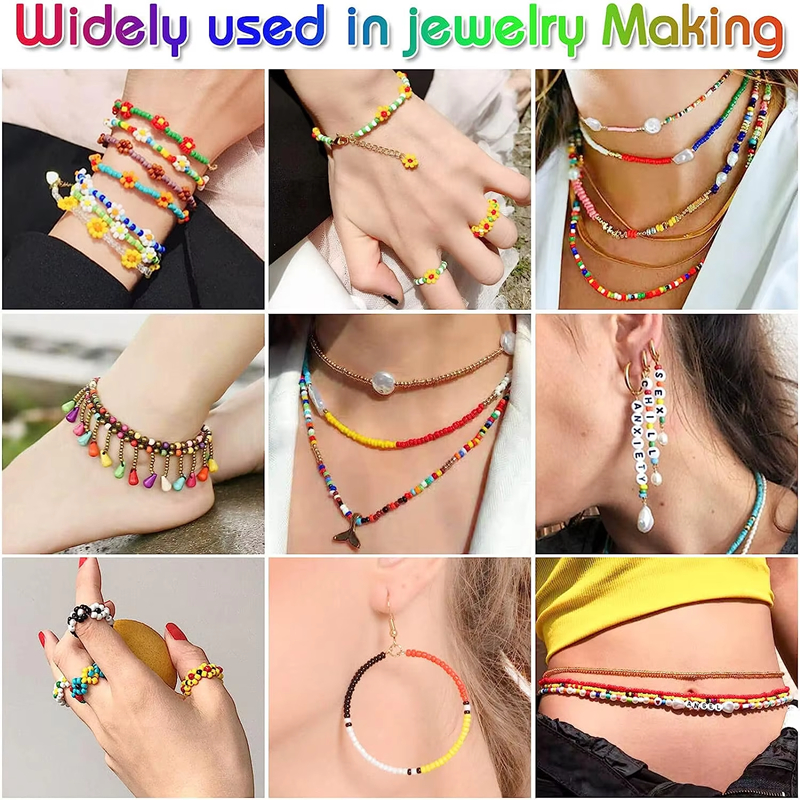 12000 pcs Glass Seed Beads DIY Material Bracelets Beads Girl Jewelry Making Kits