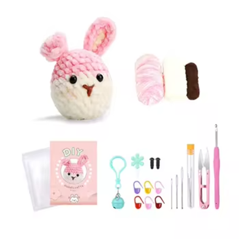 Crochet Animal Kit for Beginners Offer Video Tutorials DIY Knit Crochet Doll Set