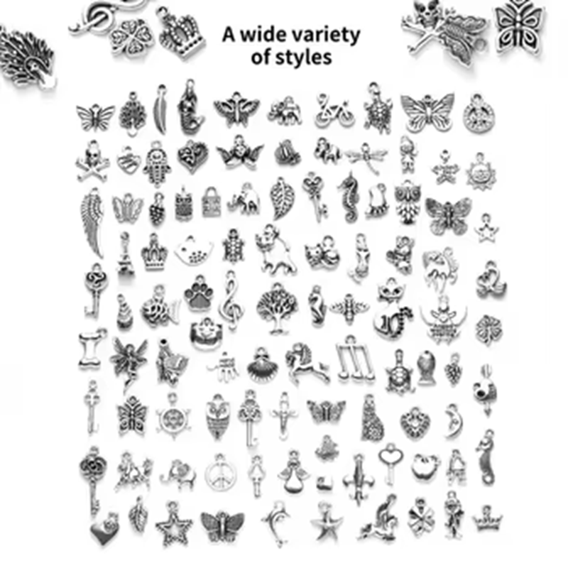 Jewelry Making Kits Stainless Steel Tiny Animal Charm Mini Pendants DIY Make Set