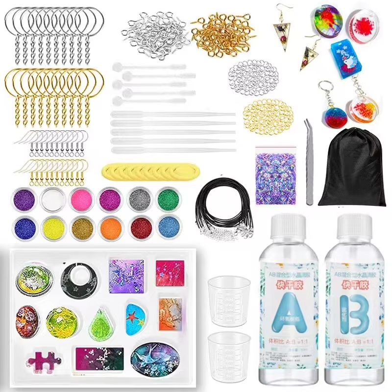 Epoxy Resin Craft Set DIY Letters Jewelry Making Kits for Beginners Resin Molds