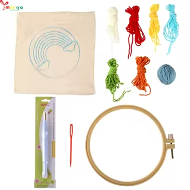 Punch Needle Embroidery Kits DIY Making Cross Stitch Home Decoration Craft Set