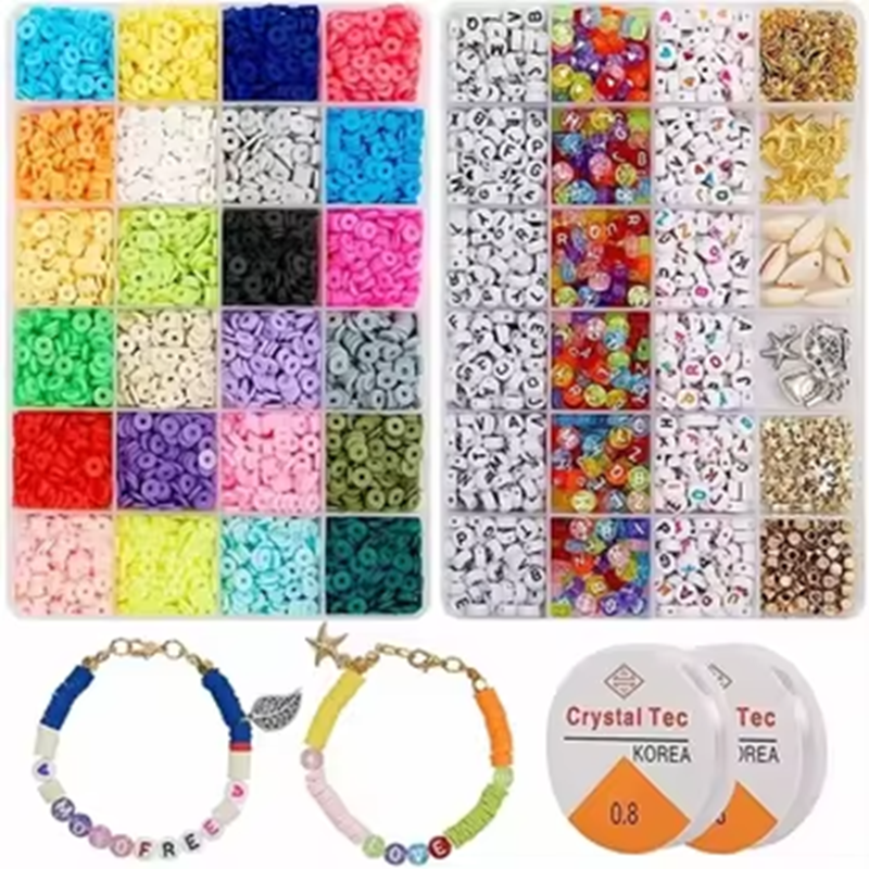 24 Color Soft Ceramics Accessories Set Factory Batch DIY Craft Beads Jewelry Kit