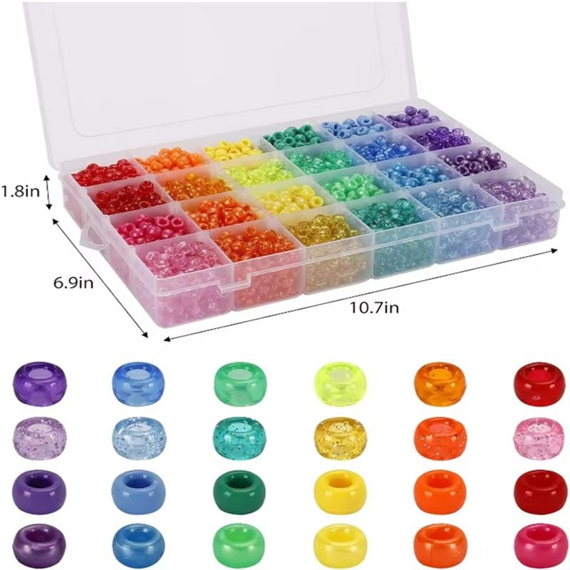 6x9mm Plastic Acrylic Bucket Beads Kits Charms DIY Making Craft Decoration Beads