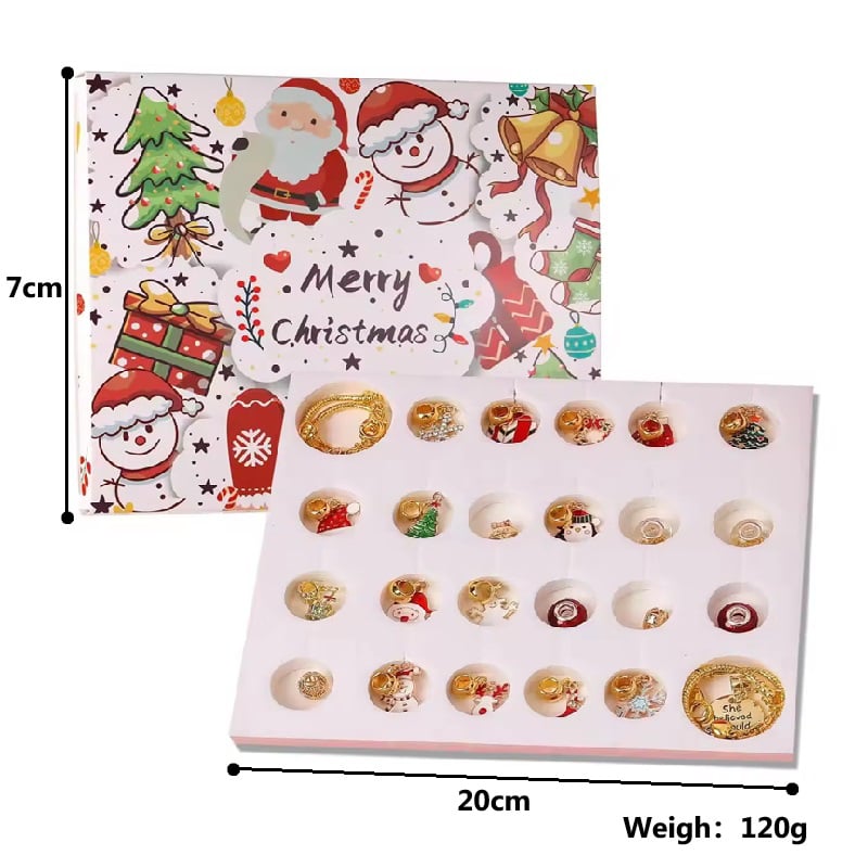 Christmas Advent Calendar DIY Jewelry Kits Children New Year Countdown Gifts Set