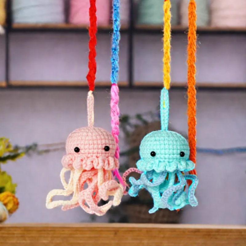 Jellyfish DIY Craft Crochet Kits Knitting Yarn Thread Needles Knit Hook Tool Set