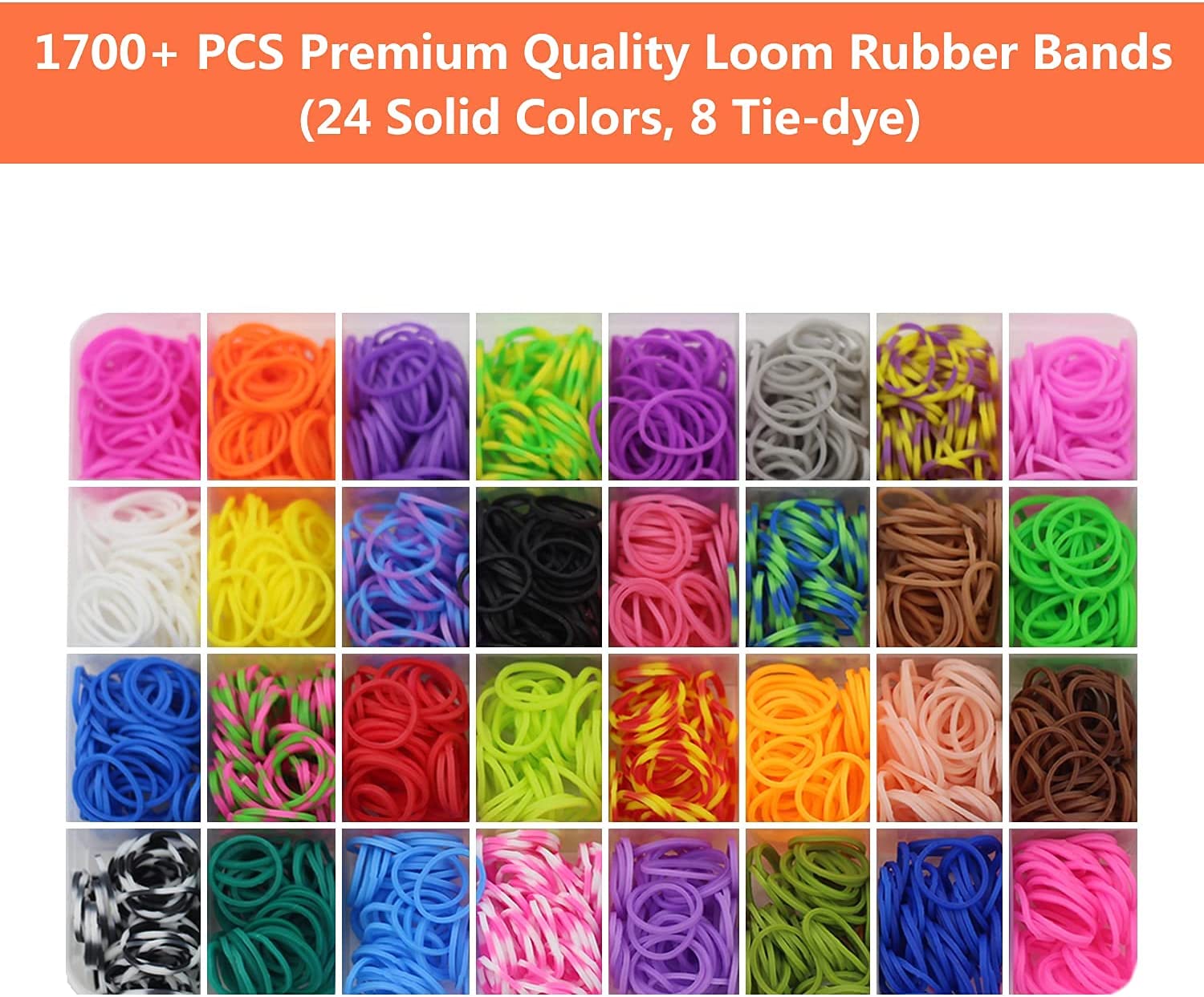 Colored Rubber Bands Kits Kids DIY knit Friendship Bracelets Educational Toy Set