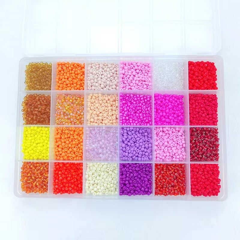 Wholesale 4mm Colorful Acrylic Seed Beads DIY Bracelet Necklace Jewelry Make Kit