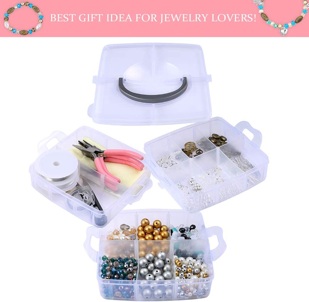 Jewelry Making kits Beads Findings Pliers Cutters Tweezers Tools DIY Jewelry Set