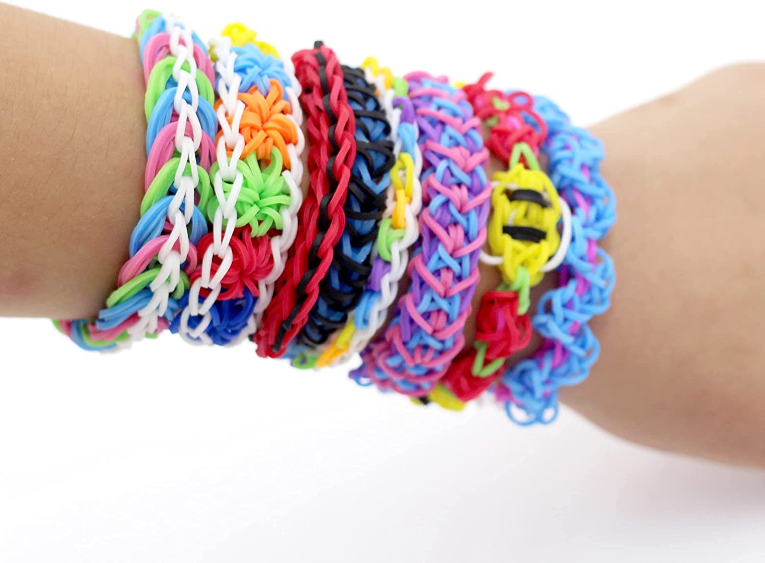 Colored Rubber Bands Kits Kids DIY knit Friendship Bracelets Educational Toy Set