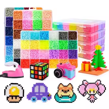 Hot Selling Color Ironing Hama Beads 24 Color Custom DIY Coasters Craft Toy Sets