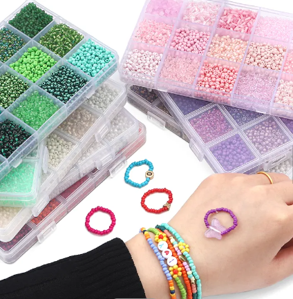 Wholesale 15 Colors Mix Seed Loose Beads Set DIY Jewelry Beaded Making Kits