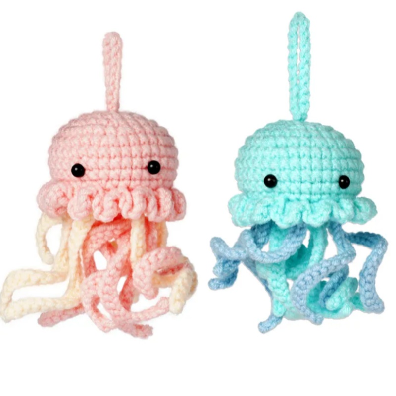 Jellyfish DIY Craft Crochet Kits Knitting Yarn Thread Needles Knit Hook Tool Set