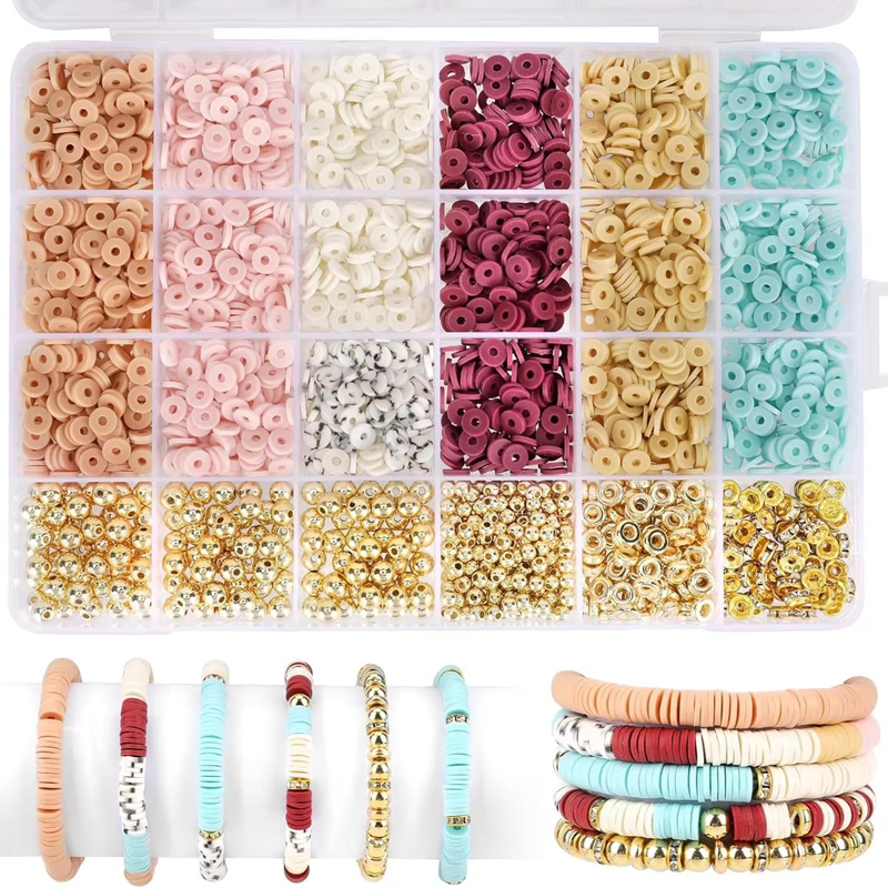 Colorful Clay Beads Craft Diy Jewelry Making Kit Make Own Jewelry For Beginners