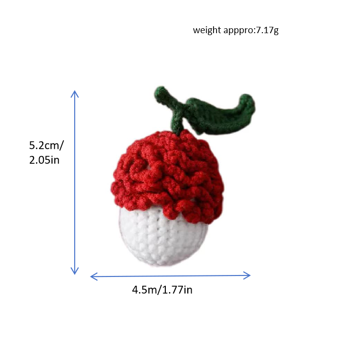 Mini Lychee Crochet Plush