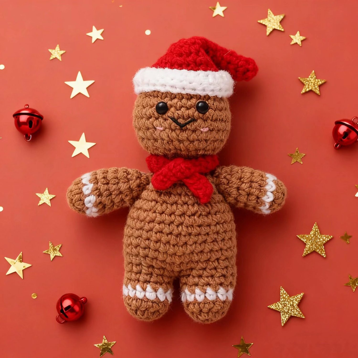 Christmas Gingerbread Crochet Doll