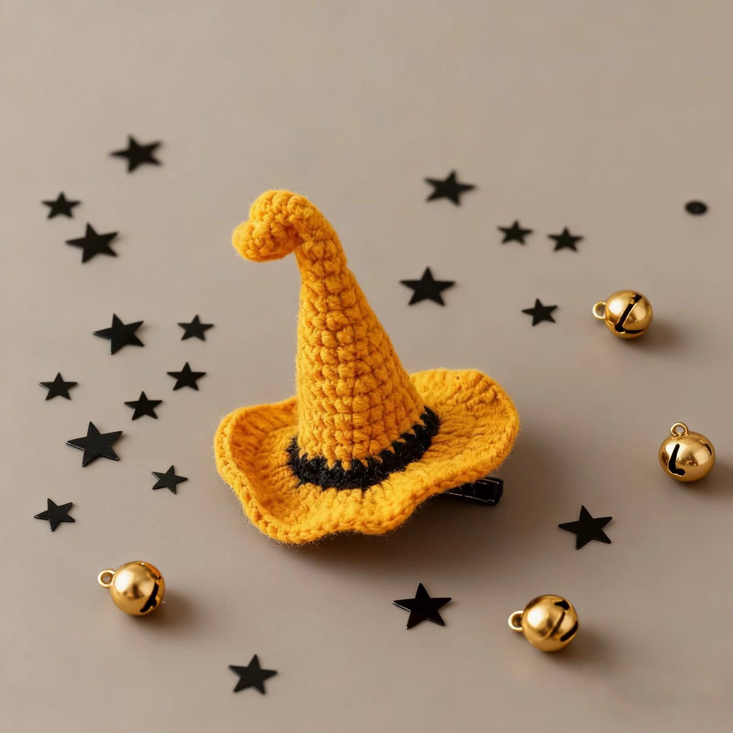 Halloween Witch Hat Crochet Hair Clip