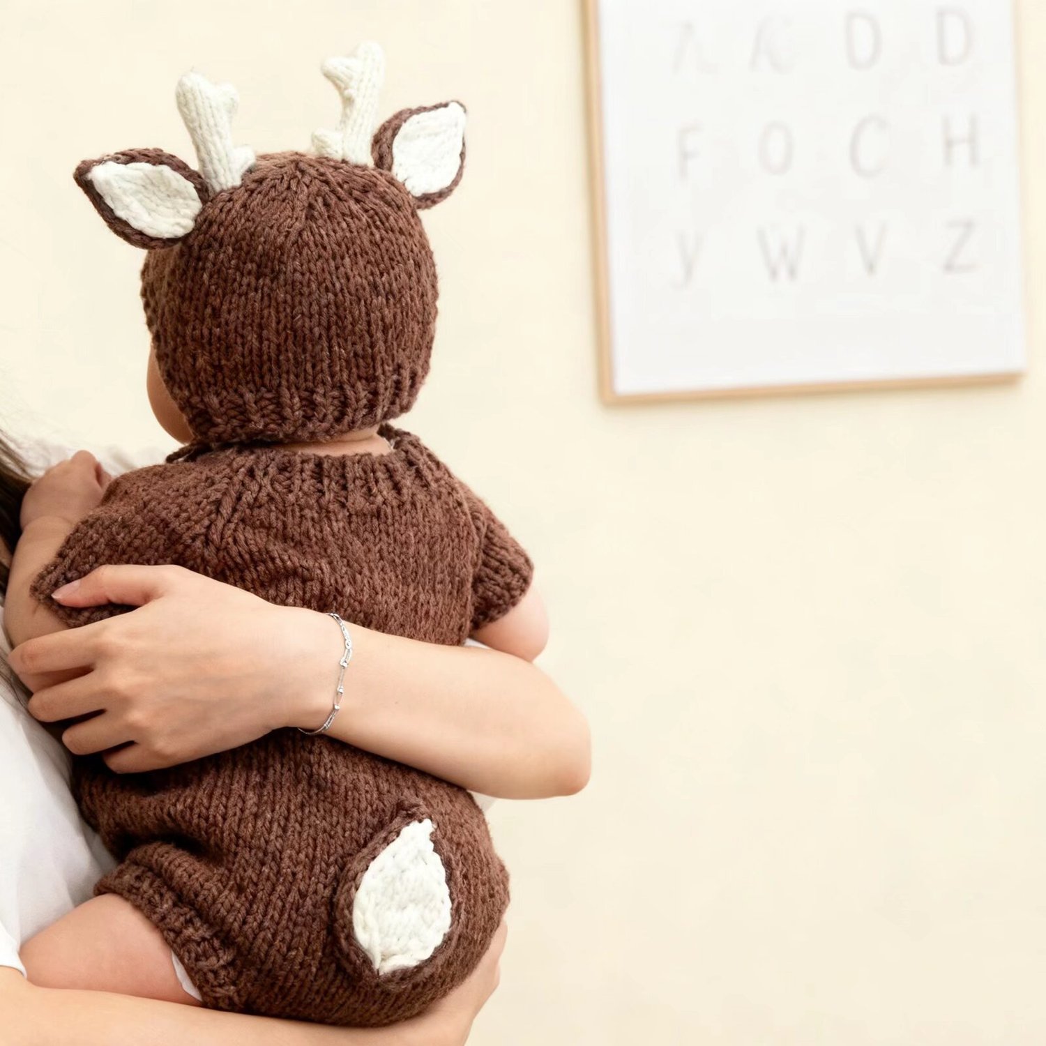 Knit Deer Baby Outfit Set