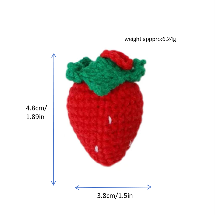 Mini Strawberry Crochet Plush