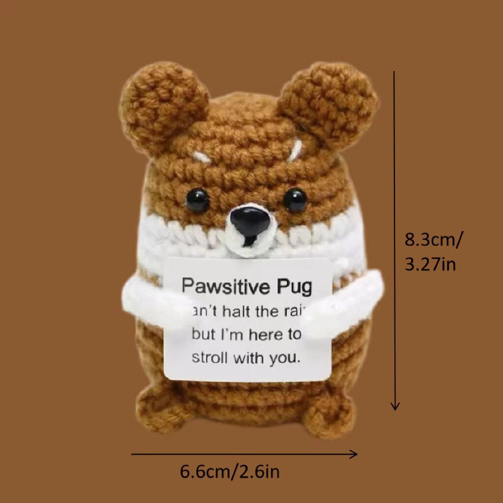 Crochet Pawsitive Pug Plush Toy