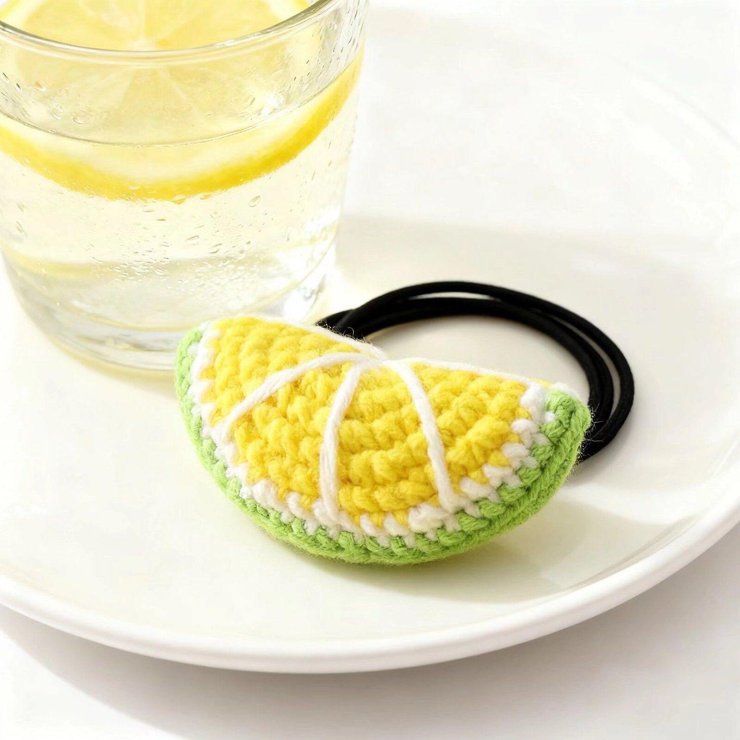 Crochet Lemon Hair Tie