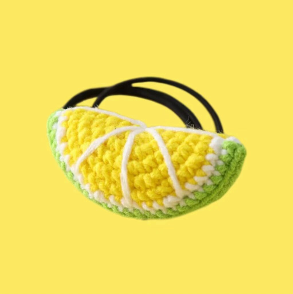 Crochet Lemon Hair Tie