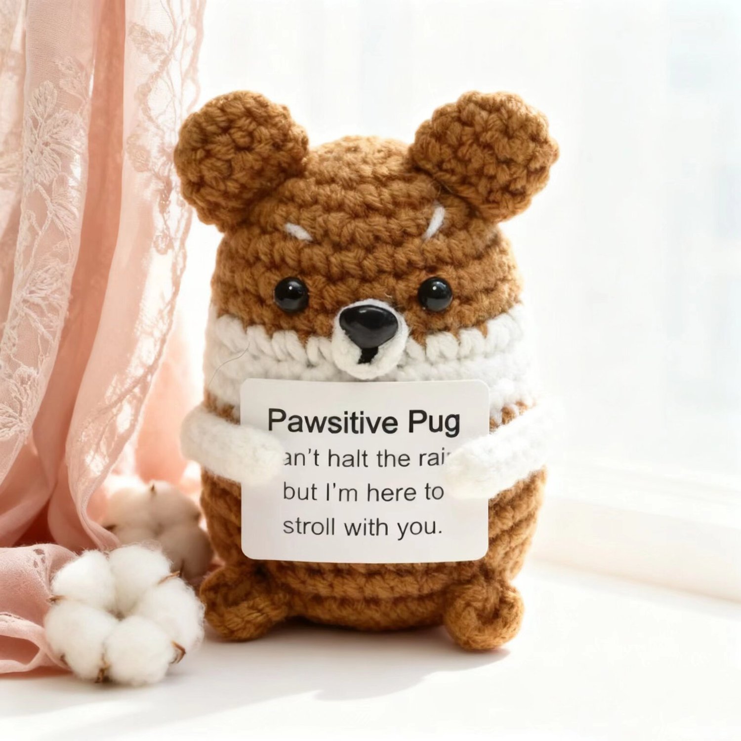 Crochet Pawsitive Pug Plush Toy