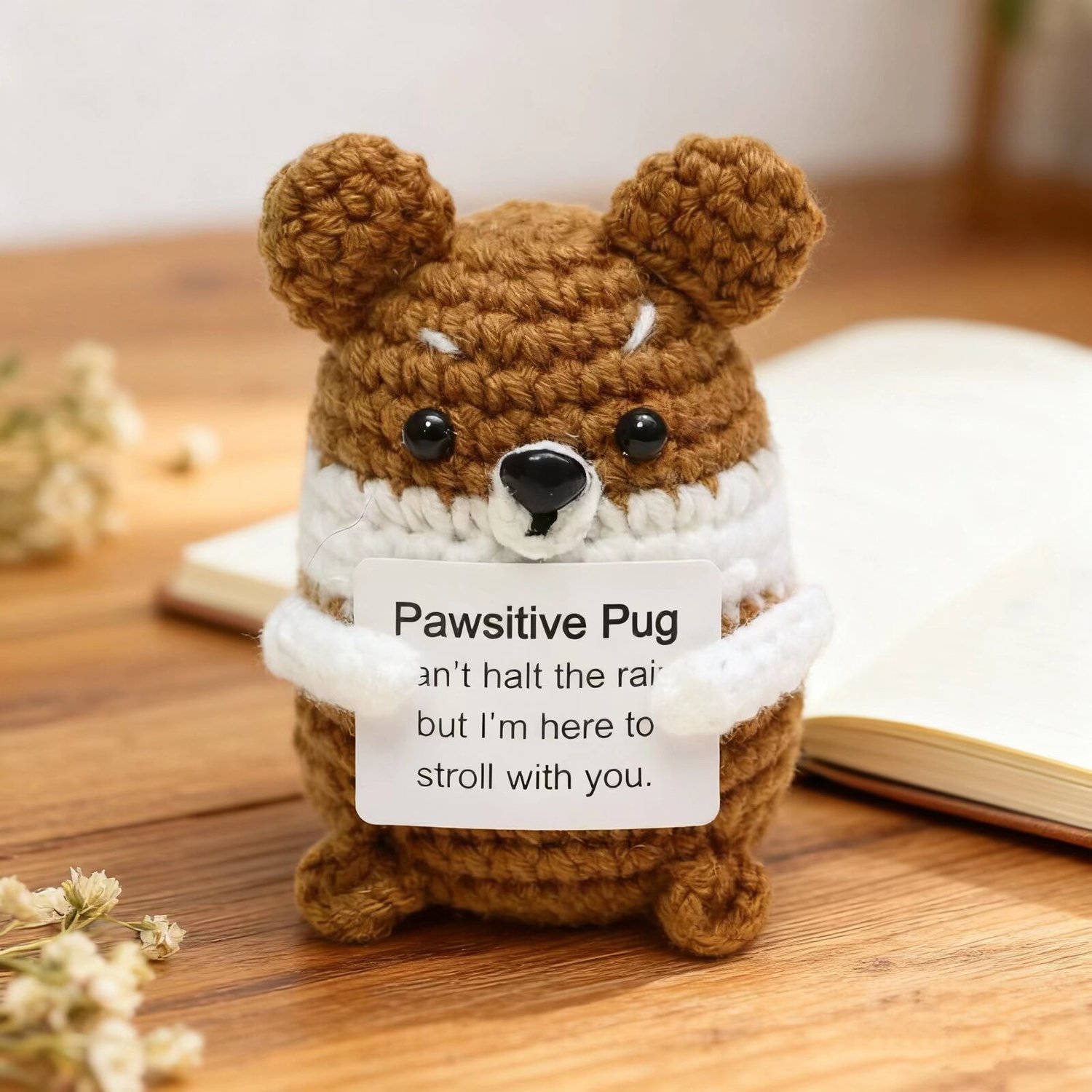 Crochet Pawsitive Pug Plush Toy