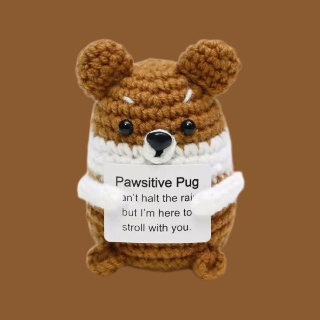 Crochet Pawsitive Pug Plush Toy